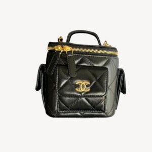Chanel CC Vanity With Chain Bag Black For Women 4.3 in/ 11 cm AP3016