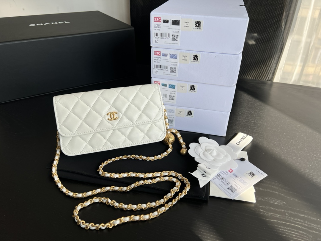 Chanel CC Wallet On Chain Bag White For Women 6.7 in / 17 cm - Image 6