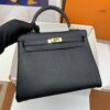 Hermes Kelly 25 Retourne Togo Black Bag For Women, Women's Handbags, Shoulder Bags 10in/25cm - Image 7