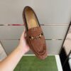 Gucci Men's Jordan GG Velvet Loafer Brown For Men 430088-9JT80-2091 - Image 3