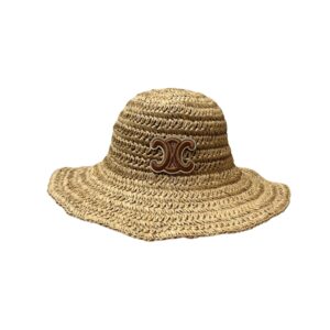 Alternative view of Celine Wide Brim Straw Hat Raffia Brown For Women 57cm/22.4in