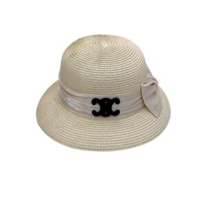 Alternative view of Celine Straw Hat With Satin Ribbon Bow Beige For Women 58cm/22.8in