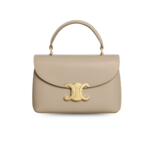 Celine Teen Nino Top Handle Bag 8.1in/ 20.5cm Cappuccino Gold Hardware For Women 118113FXK.03CP