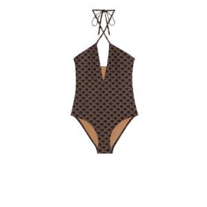 Celine Triomphe Swimsuit In Monogram Brown For Women 2Z306939T.17BR
