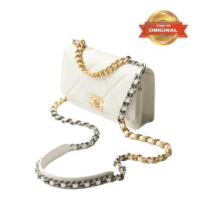 Alternative view of Chanel 19 Wallet On Chain White For Women 19cm/7.5in AP3267 B04852 10601