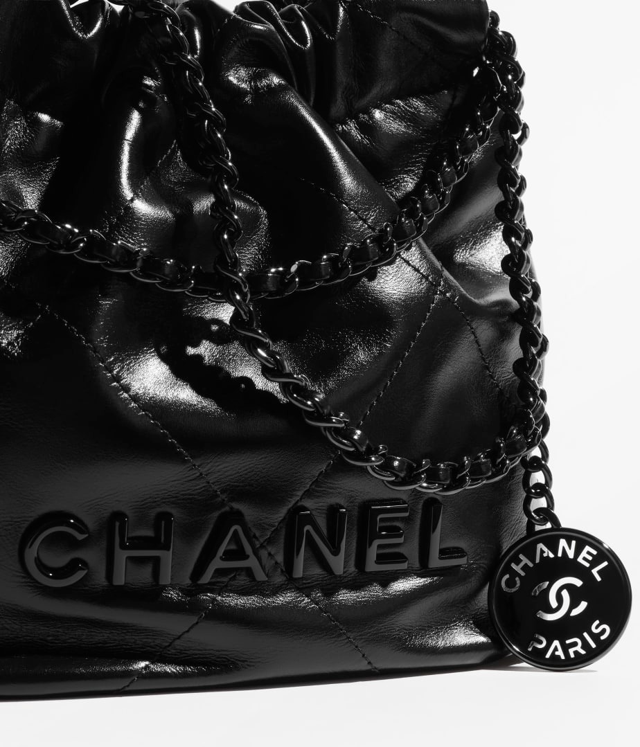 Chanel 22 Mini Shoulder Bag 7.8in/ 20cm Black For Women AS3980 B09220 94305 - Image 3