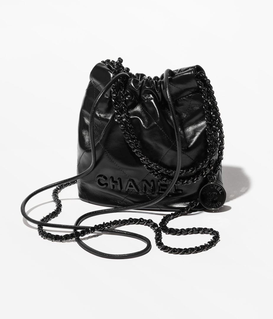 Chanel 22 Mini Shoulder Bag 7.8in/ 20cm Black For Women AS3980 B09220 94305 - Image 2