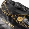 Chanel 22 Small Shoulder Bag 14.4in/ 37cm Black Gold Hardware For Women AS3260 B17724 94305 - Image 4