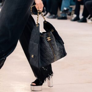 Alternative view of Chanel 25 Medium Shoulder Bag 11.8in/ 30cm Black Denim Gold Hardware For Women AS5311 B20520 U0725