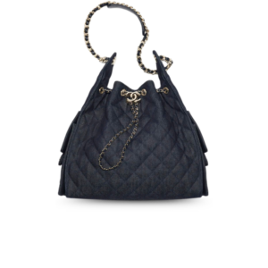 Chanel 25 Medium Shoulder Bag 11.8in/ 30cm Dark Blue Gold Hardware For Women AS5311-B24037-U9373