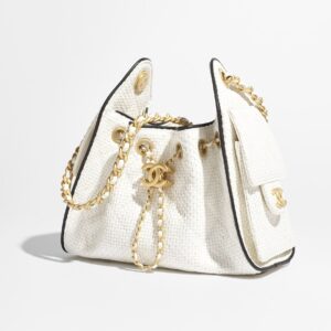 Alternative view of Chanel 25 Mini Handbag 8.7in/ 22cm White Gold Hardware For Women AS5631-B23519-U7616