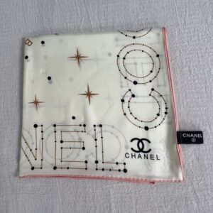 Alternative view of Chanel 25C Coco Square Scarf White For Women 35.4in/90cm