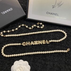 Alternative view of Chanel Pearl And Crystal Logo Gold Tone For Women
