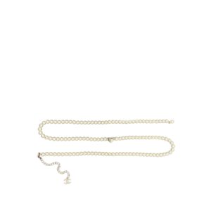 Chanel Pearl Waist With Heart Chain And Logo Pendant For Women