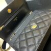 Chanel CO-CO Classic Wallet On Chain 19cm/7.5in Gold Toned Hardware For Women Black - Image 5