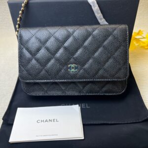 Alternative view of Chanel CO-CO Classic Wallet On Chain 19cm/7.5in Gold Toned Hardware For Women Black