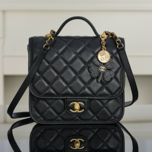 Alternative view of Chanel Four-Leaf Clover Backpack 8.7in/ 22cm Black Gold Hardware For Women AS5715 B21400 94305