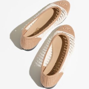 Alternative view of Chanel Raffia Ballet Flats White/Beige For Women G46352-B19806-NAFBO Size 36 EU - 5 US - 23 Cm - 9.05 In