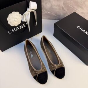 Alternative view of Chanel Ballet Flats Suede Dark Brown For Women