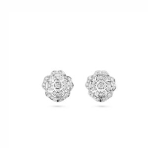 Chanel Bouton De Camélia Earrings White Gold For Women J12072