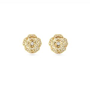 Chanel Bouton De Camélia Earrings Yellow Gold For Women J12038