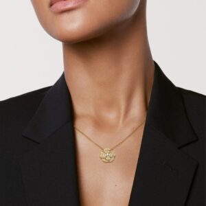 Alternative view of Chanel Bouton De Camélia Necklace Yellow Gold For Women J12037