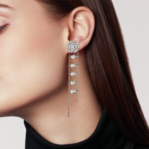 Alternative view of Chanel Bouton De Camélia Transformable Earrings White Gold For Women J12837