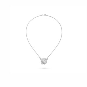 Chanel Bouton De Camélia Transformable Necklace White Gold For Women J12445