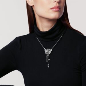 Alternative view of Chanel Bouton De Camélia Transformable Necklace White Gold For Women J12445
