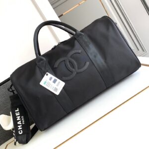 Alternative view of Chanel CC Logo Novelty Boston Travel Bag Black For Women 17.7in/45cm
