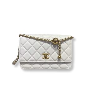 Chanel CC Wallet On Chain Bag White For Women 19cm/7.5in