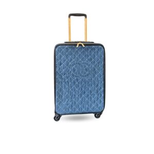 Chanel Classic Diamond-Quilted Suitcase Blue 19.7in/50cm