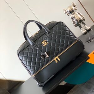 Alternative view of Chanel Classic Diamond-Quilted Suitcase Black 19.3in/49cm