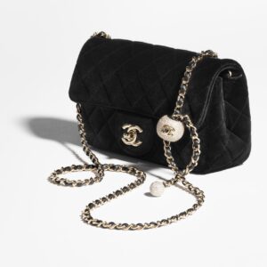Alternative view of Chanel Classic Flap Bag Mini Crossbody 7.9in/ 20cm Black Gold Hardware For Women AS1787 B20826 94305