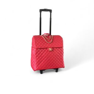 Chanel Classic Quilted Suitcase Red 17.7in/45cm