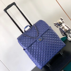 Alternative view of Chanel Classic Quilted Suitcase Blue 17.7in/45cm
