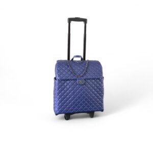Chanel Classic Quilted Suitcase Blue 17.7in/45cm