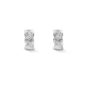 Chanel Coco Crush Earrings White Gold For Women J12497