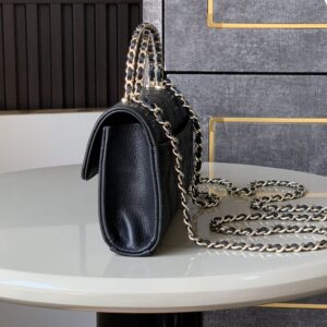 Alternative view of Chanel Flap Bag Phone Holder With Chain Crossbody 7.1in/ 18cm Black Gold Hardware For Women