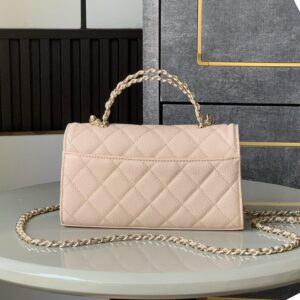 Alternative view of Chanel Flap Bag Phone Holder With Chain Crossbody 7.1in/ 18cm Light Apricot Gold Hardware For Women