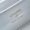 Chanel Flap Bag Phone Holder With Chain Crossbody 7.1in/ 18cm White Gold Hardware For Women - Image 4