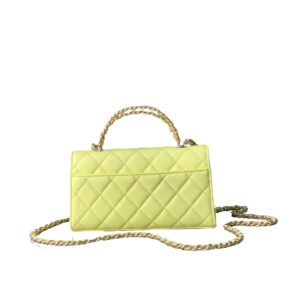 Alternative view of Chanel Flap Bag Phone Holder With Chain Crossbody 7.1in/ 18cm Yellow Gold Hardware For Women