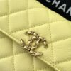 Chanel Flap Bag Phone Holder With Chain Crossbody 7.1in/ 18cm Yellow Gold Hardware For Women - Image 8