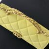 Chanel Flap Bag Phone Holder With Chain Crossbody 7.1in/ 18cm Yellow Gold Hardware For Women - Image 4
