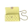 Chanel Flap Bag Phone Holder With Chain Crossbody 7.1in/ 18cm Yellow Gold Hardware For Women - Image 3