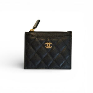 Chanel Flat Card Holder Black Bag For Women 11.5cm/4.5in