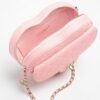 Chanel Heart Crossbody Bag 8.1in/ 18cm Light Pink Gold Hardware For Women‎ AS5764 B07958 U2360 - Image 5