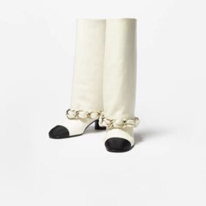 Chanel High Boots White 50mm For Women - G46677-B21755-U3294