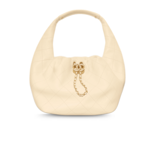 Chanel Hobo Handbag Beige For Women 9.4in/24cm AS5976-B22897-U4531