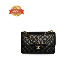Chanel Large Classic Handbag Black For Women 30cm/11.7in A58600 Y01864 C3906
